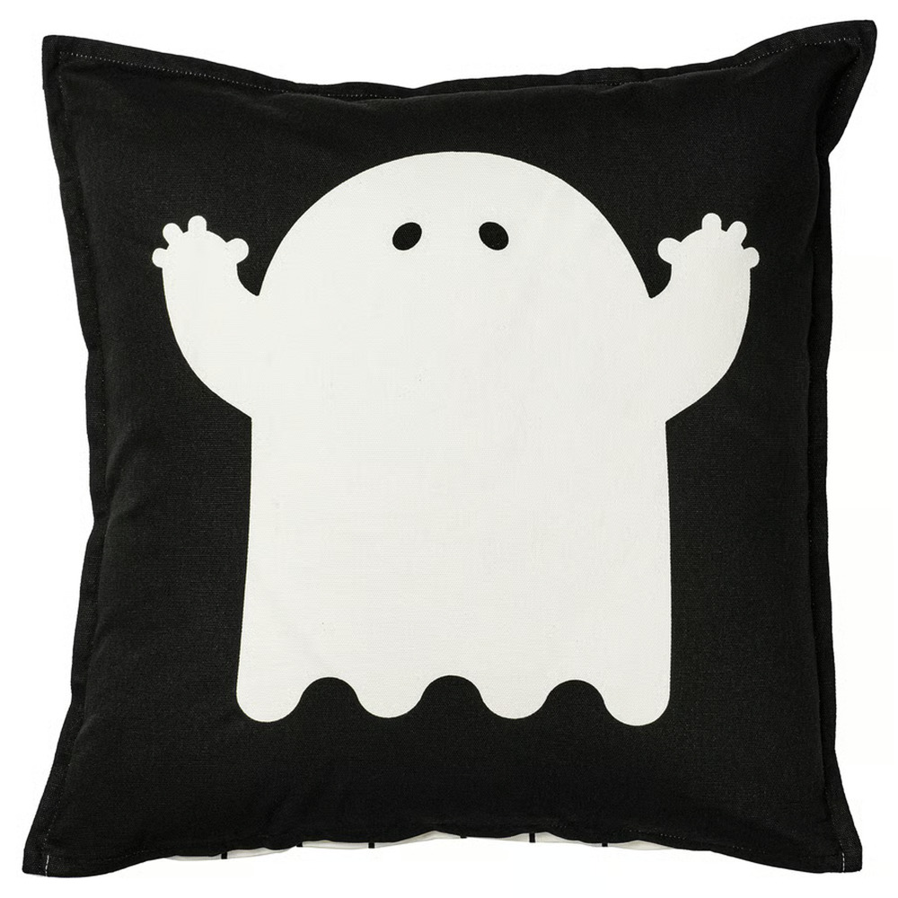 IKEA KUSTFYR Pillow Cushion Cover, Ghost White/Black, 20"x20" (505.995.67) NEW